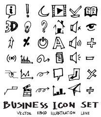 Business doodles sketch vector ink eps10