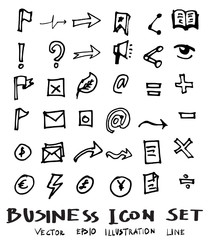 Business doodles sketch vector ink eps10