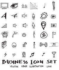Business doodles sketch vector ink eps10