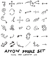 Vector hand drawn arrows set eps10