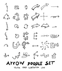 Vector hand drawn arrows set eps10
