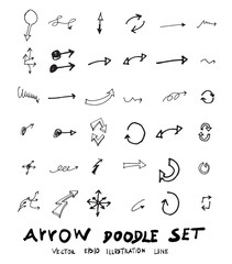 Vector hand drawn arrows set eps10