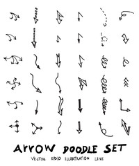 Vector hand drawn arrows set eps10