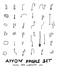 Vector hand drawn arrows set eps10