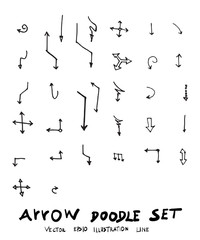 Vector hand drawn arrows set eps10