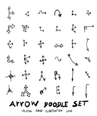 Vector hand drawn arrows set eps10