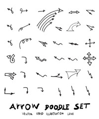 Vector hand drawn arrows set eps10