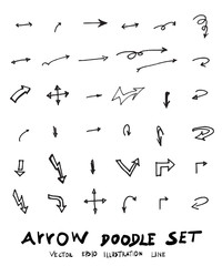 Vector hand drawn arrows set eps10