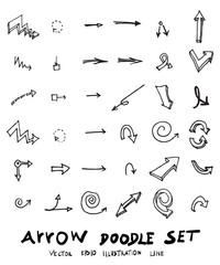 Vector hand drawn arrows set eps10