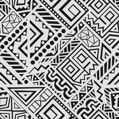 Abstract Vector Seamless Pattern in Ethnic Style