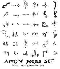 Vector hand drawn arrows set eps10