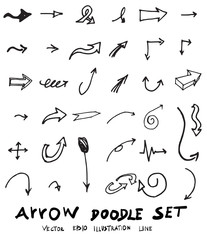 Vector hand drawn arrows set eps10