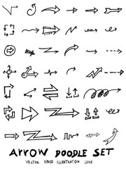 Vector hand drawn arrows set eps10