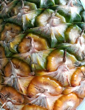 Close up picture of pineapple peel