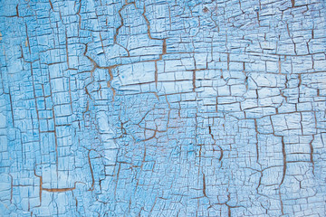 old painted with blue color wooden surface texture