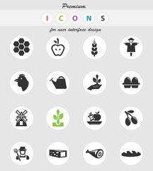 agriculture icon set