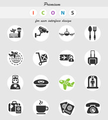 airport icon set