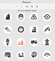 alternative energy icon set