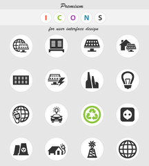alternative energy icon set