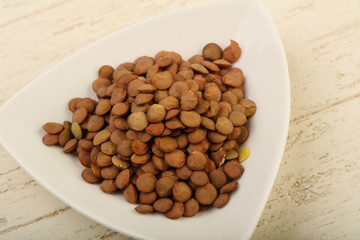 Raw lentils
