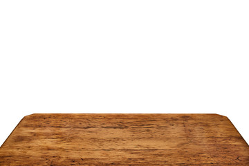 old wooden table top surface, above view
