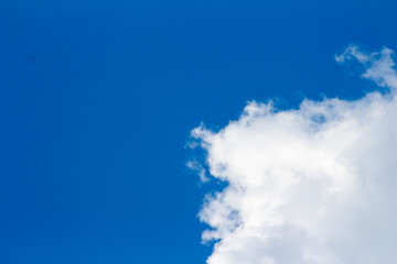 blue sky with cloud closeup