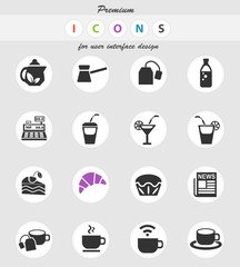 cafe icon set
