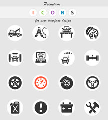 car service icon set