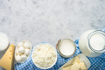 Dairy products selection