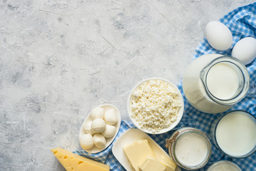 Dairy products selection