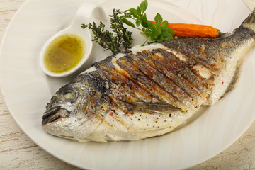 Grilled dorado fish