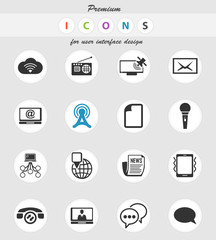 communication icon set