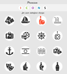 cruise icon set