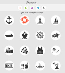 cruise icon set