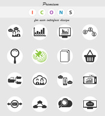 data analytic icon set