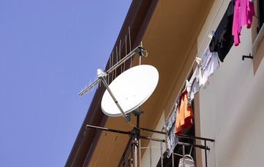 detail of satellite antenna