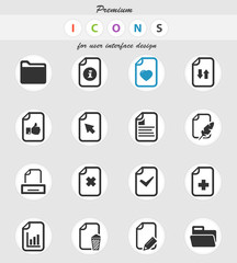 documents icon set
