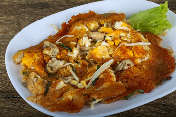 Omelet with oyster