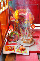  shrine for people pray gods and goddess in Chinese New Year Festival  in Nakhonsawan.
