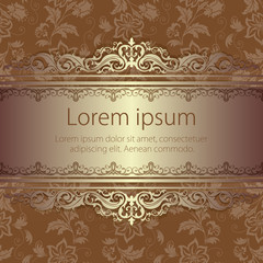 Wedding invitation and announcement card with floral background artwork. Elegant ornate floral background. Floral background and elegant flower elements. Design template.