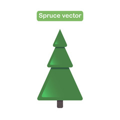 Spruce, christmas tree with snow icon in a flat design.