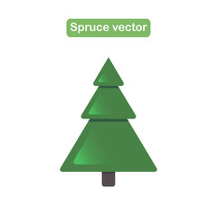 Spruce, christmas tree with snow icon in a flat design.