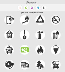 fire brigade icon set
