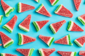 Foto auf Acrylglas Watermelon gummy candy © Kenishirotie