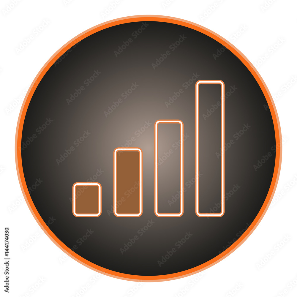 Poster vector image button with a sign signal