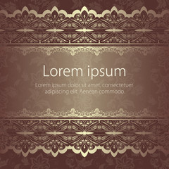 Wedding invitation and announcement card with floral background artwork. Elegant ornate floral background. Floral background and elegant flower elements. Design template.