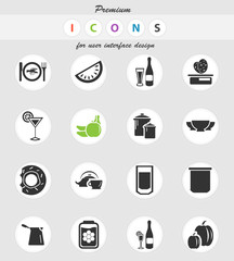food and kitchen icon set