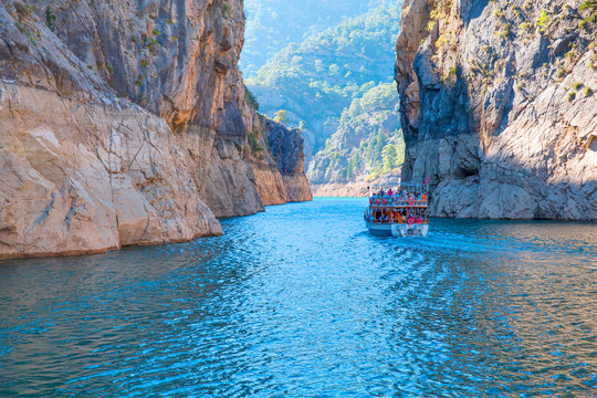 green canyon in a mountain lake , Turkey