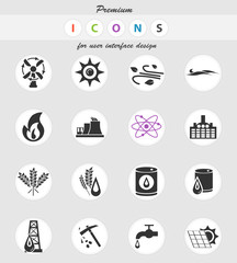 fuel icon set