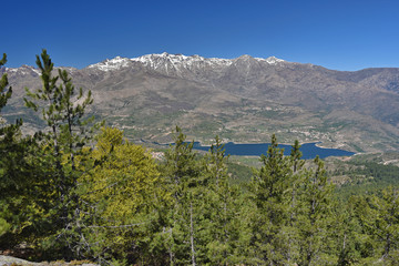 Spring view of the Corsican mountains